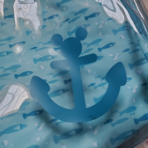 RARE Shanghai Disney 2-piece beach tote bag purse translucent blue Mickey anchor - Picture 3 of 13